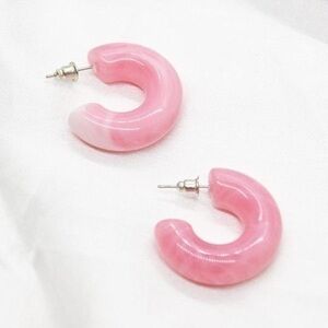 Acrylic Pink Hoops